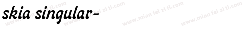 skia singular字体转换